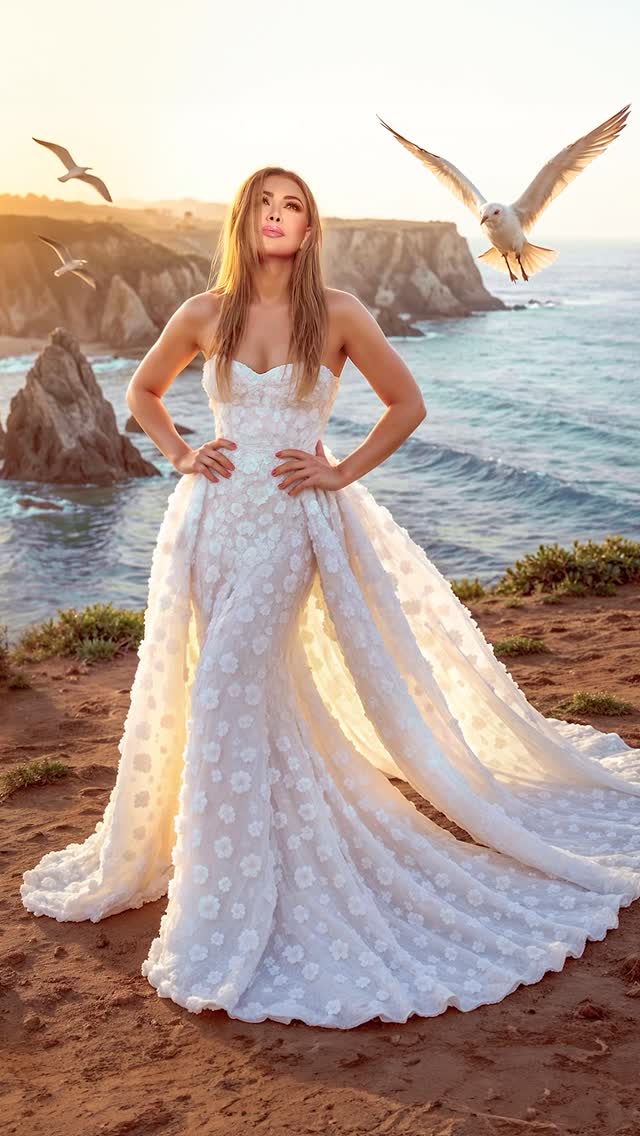 نوال الزغبي بإطلالة الفستان الأبيض العرائسي