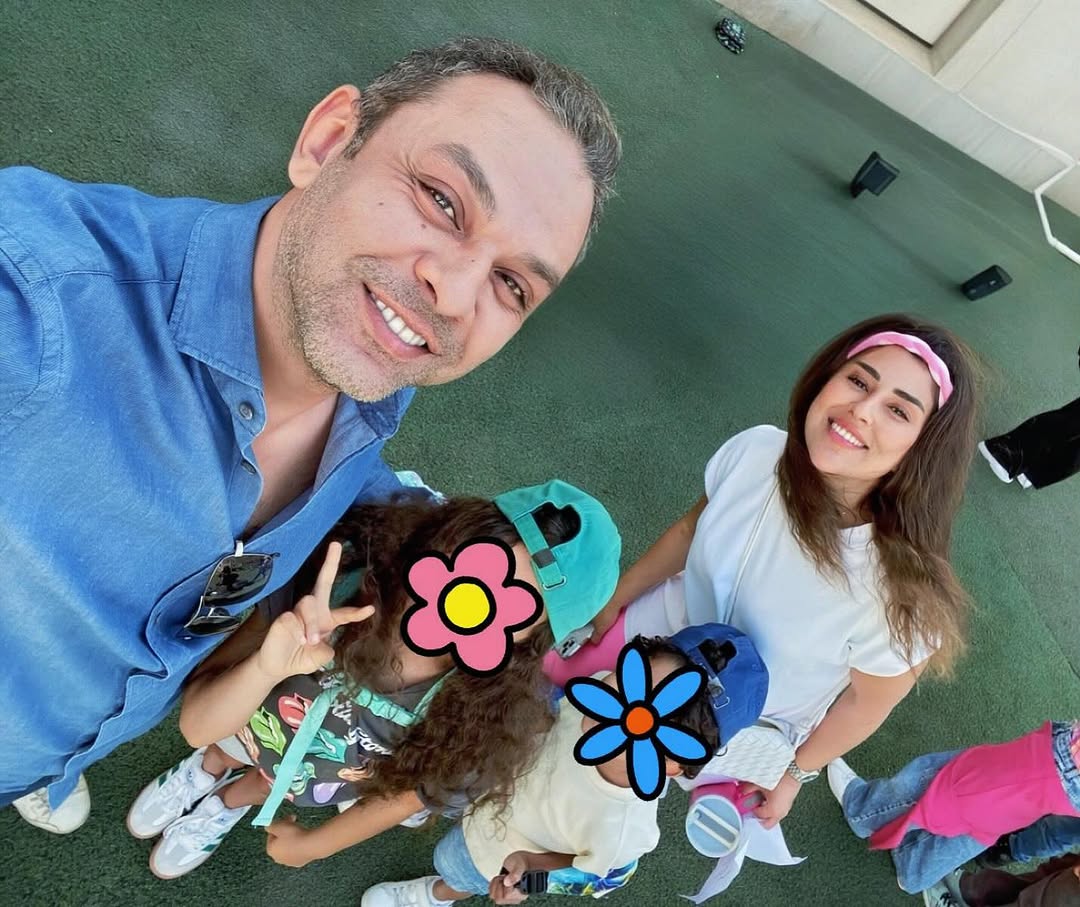 آيتن عامر وطليقها وأبنائهما في أحدث ظهور