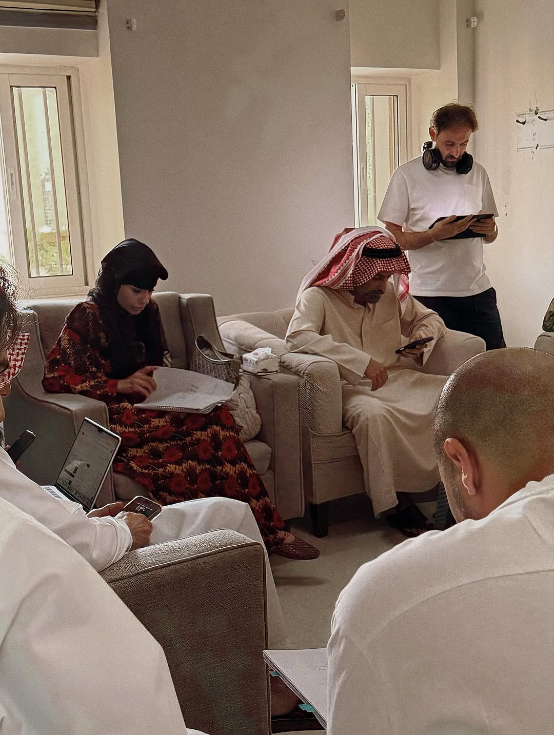 إلهام علي وخالد صقر في كواليس مسلسل "شارع الأعشى 2"