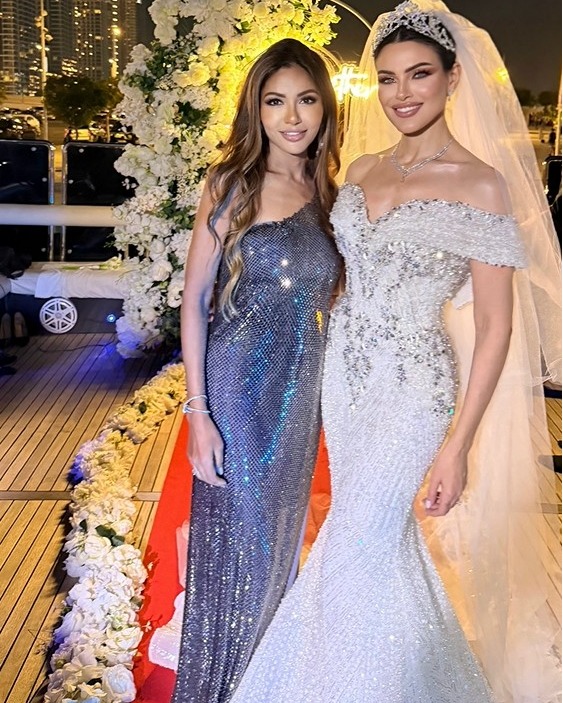 إطلالة دارين حداد في حفل زفافها- صورة من ستوري انستغرامها