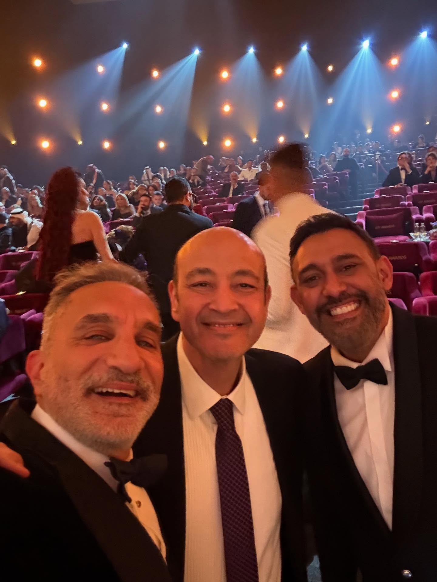 عمرو مصطفى وعمرو أديب وباسم يوسف