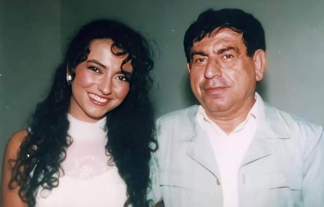 أمل عرفة ووالدها الراحل سهيل عرفة