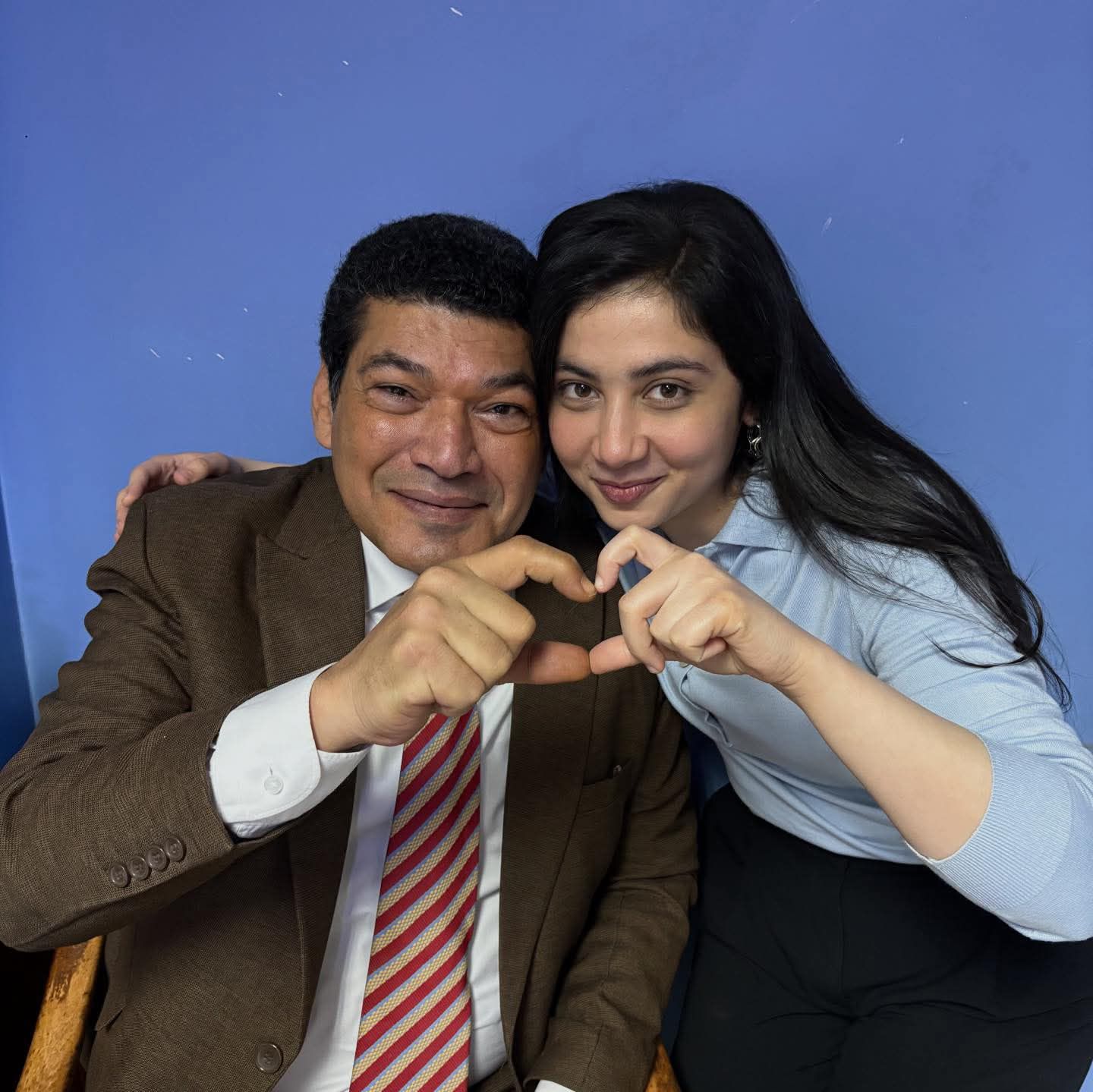 باسم سمرة وفاتن سعيد في كواليس مسلسل "عين سحرية"