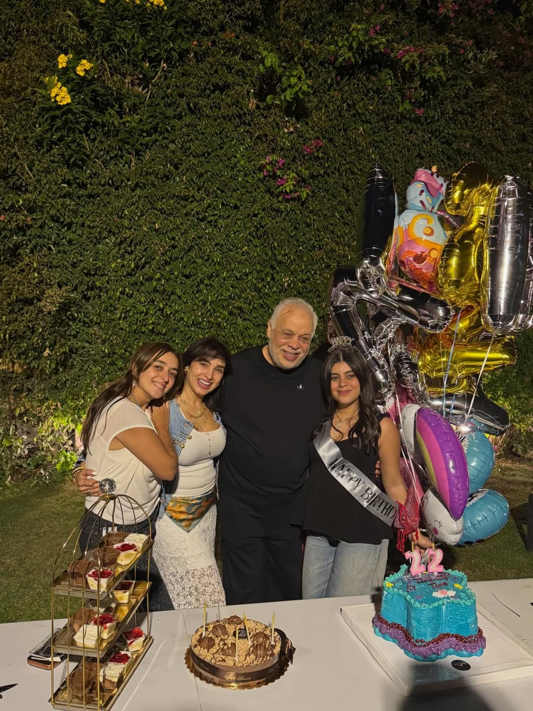 أسرة أشرف زكي وروجينا في أحدث ظهور