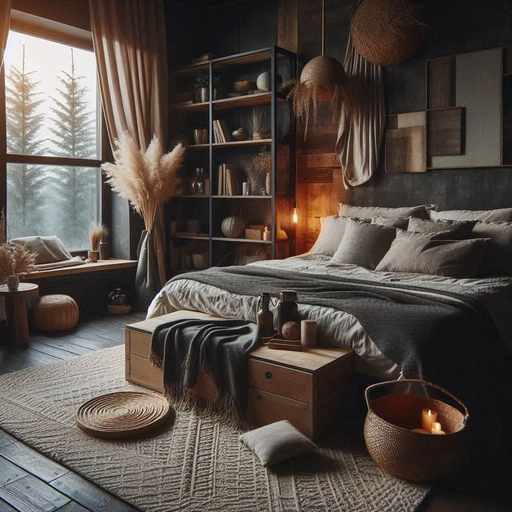 جمال الجدران البنية