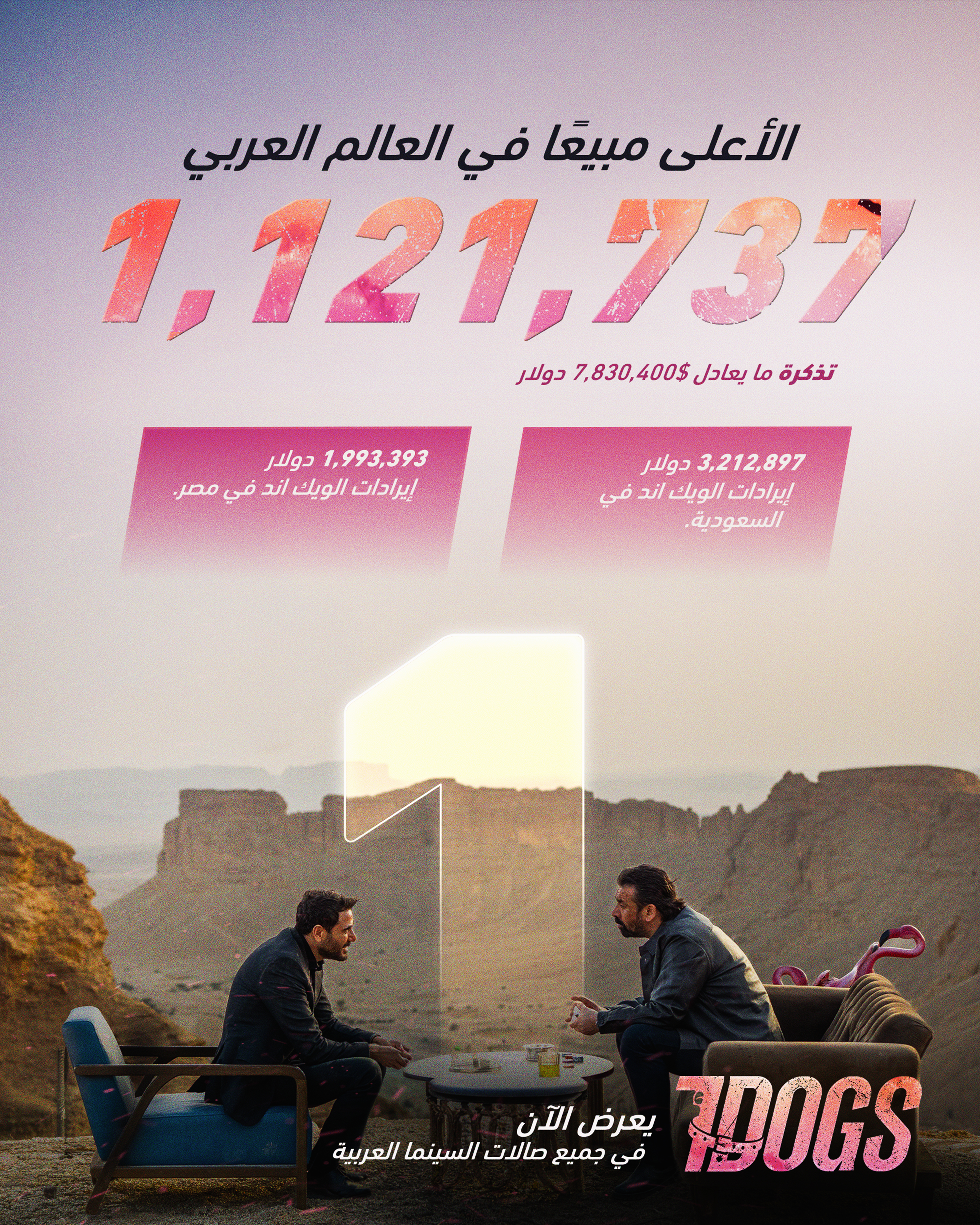 فيلم سفن دوجز الأعلى مبيعا في العالم العربي