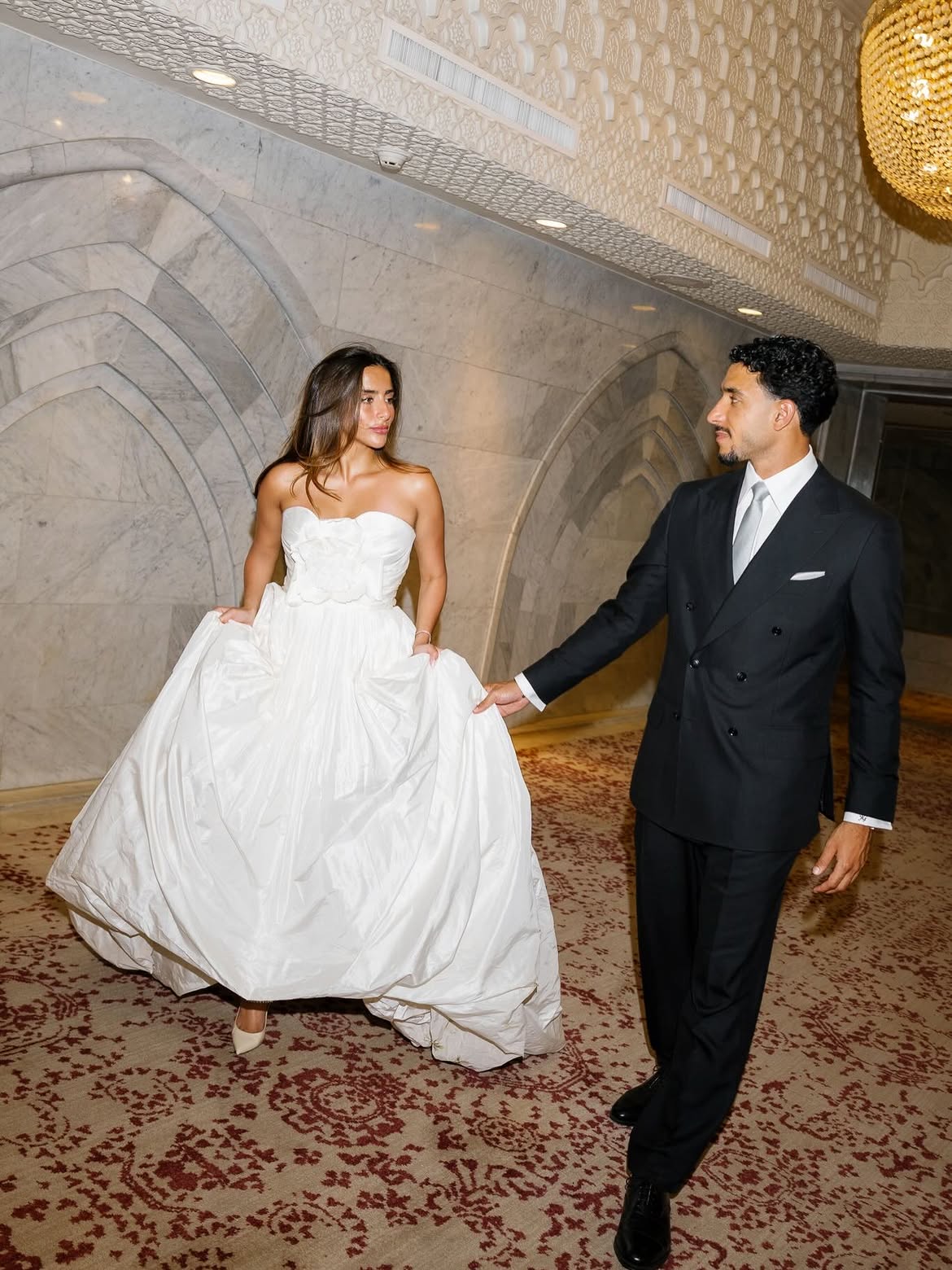 عمر مرموش وجيلان الجباس في حفل عقد قرانهما