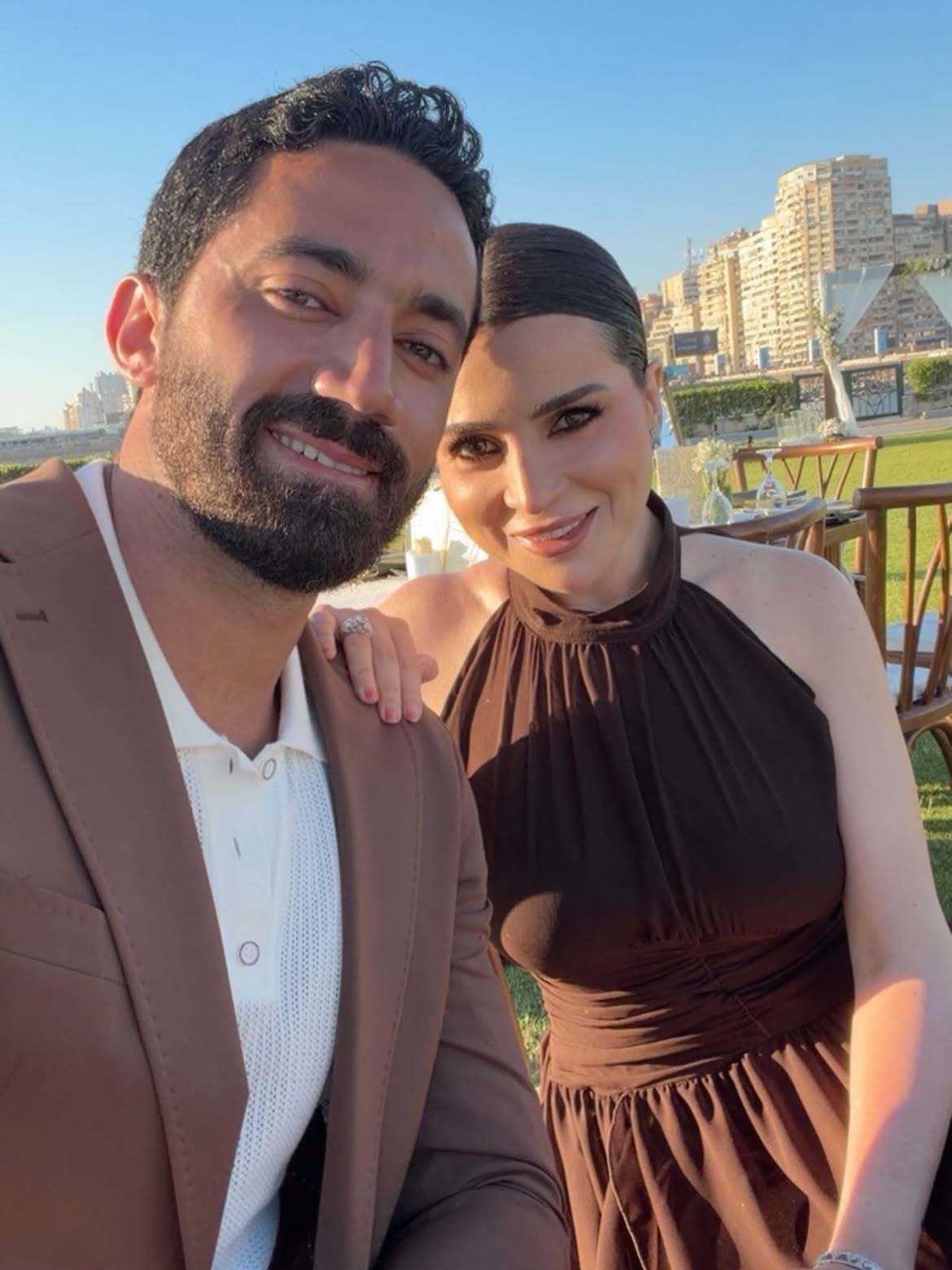 مي عز الدين وزوجها أحمد تيمور