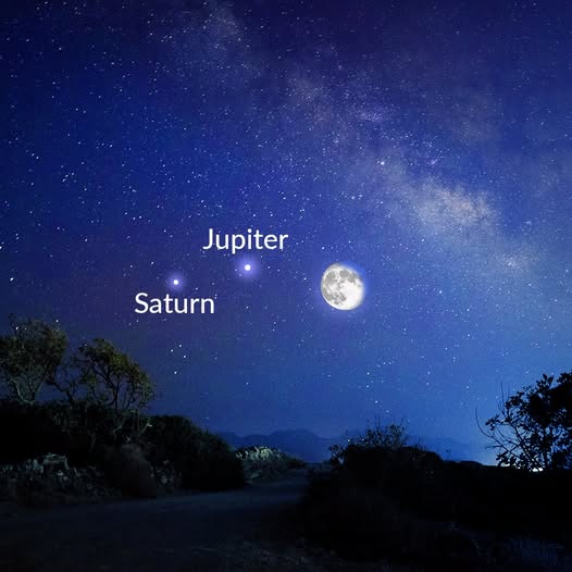 رصد زحل والمشتري بالعين المجردة