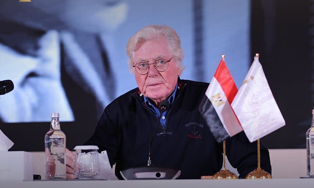 حسين فهمي، رئيس المهرجان، في المؤتمر الصحفي