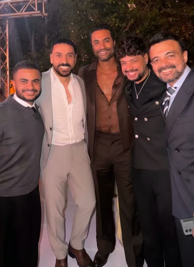 ياسمين عبد العزيز وكريم فهمي في حفل الخطوبة