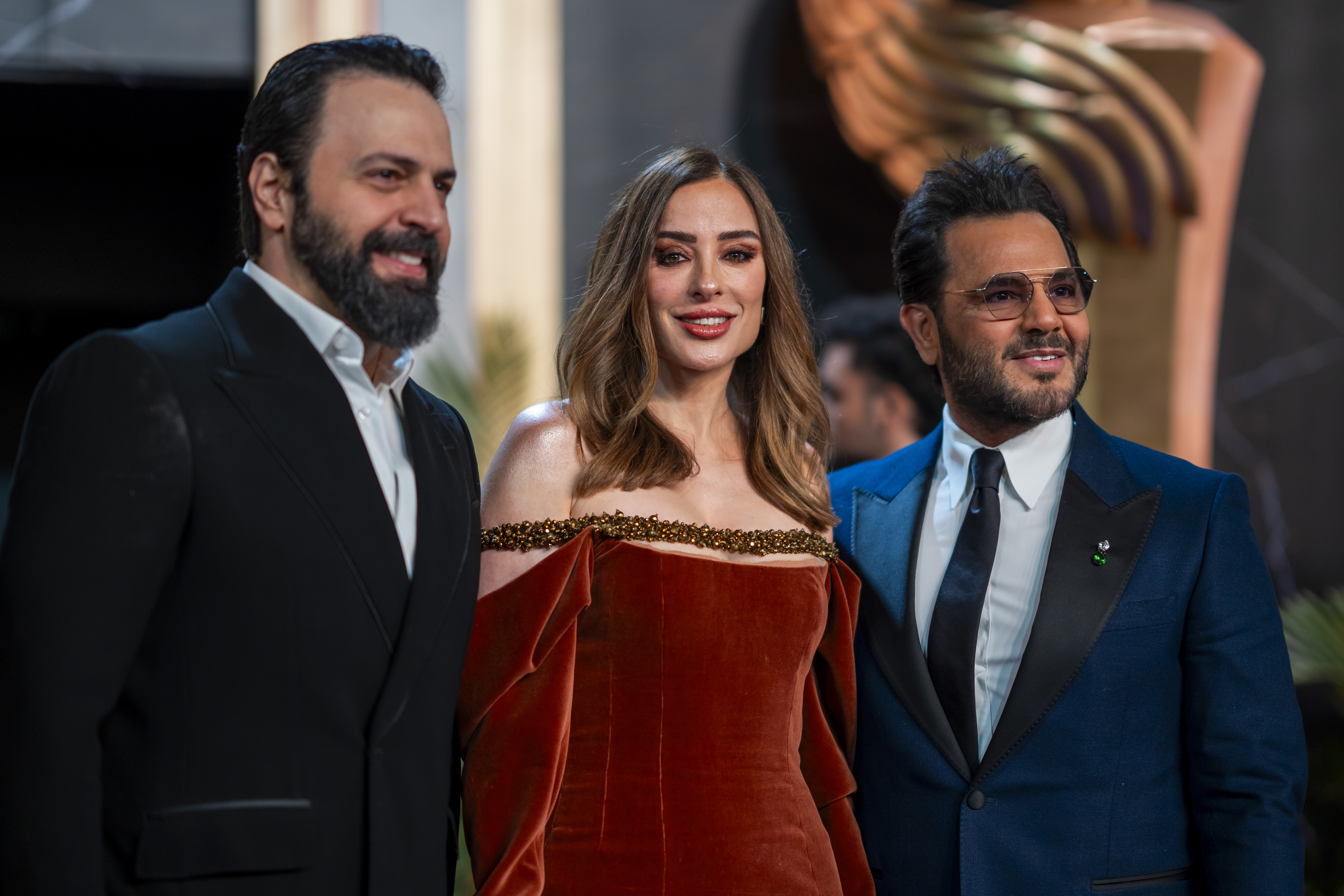 وفاء الكيلاني وتيم حسن والإعلامي نيشان