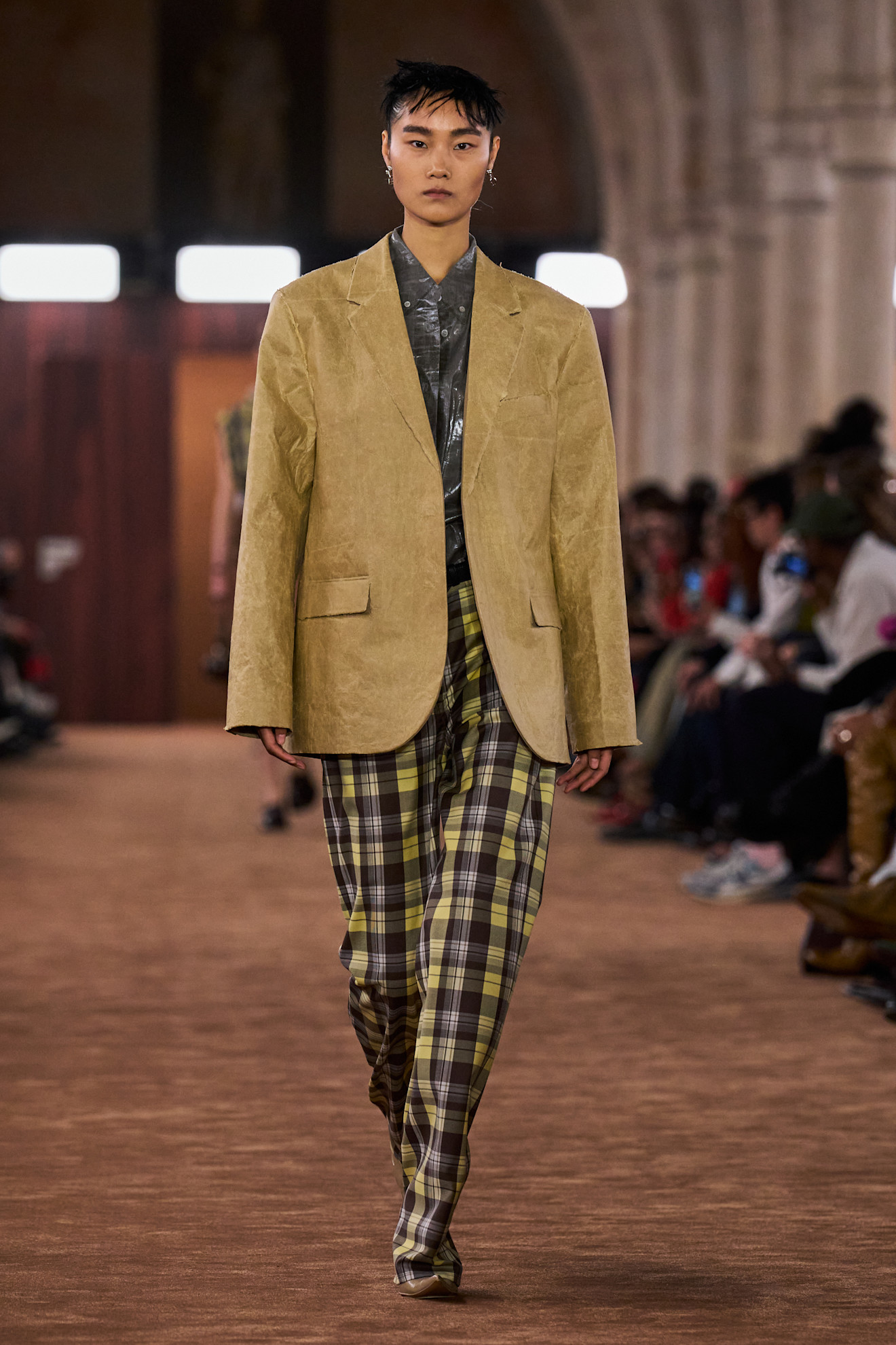 بنطلون بنقشة المربعات من Acne Studios
