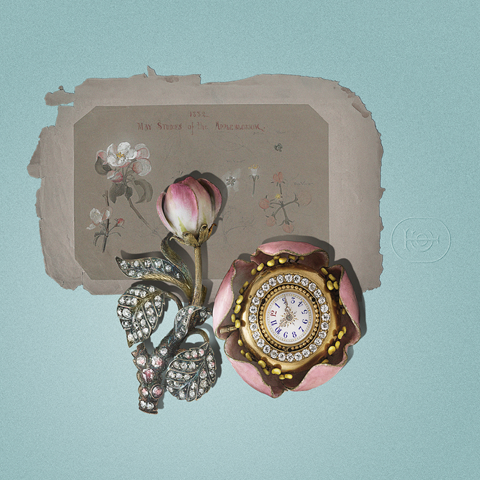 ساعة apple blossom من عام 1889