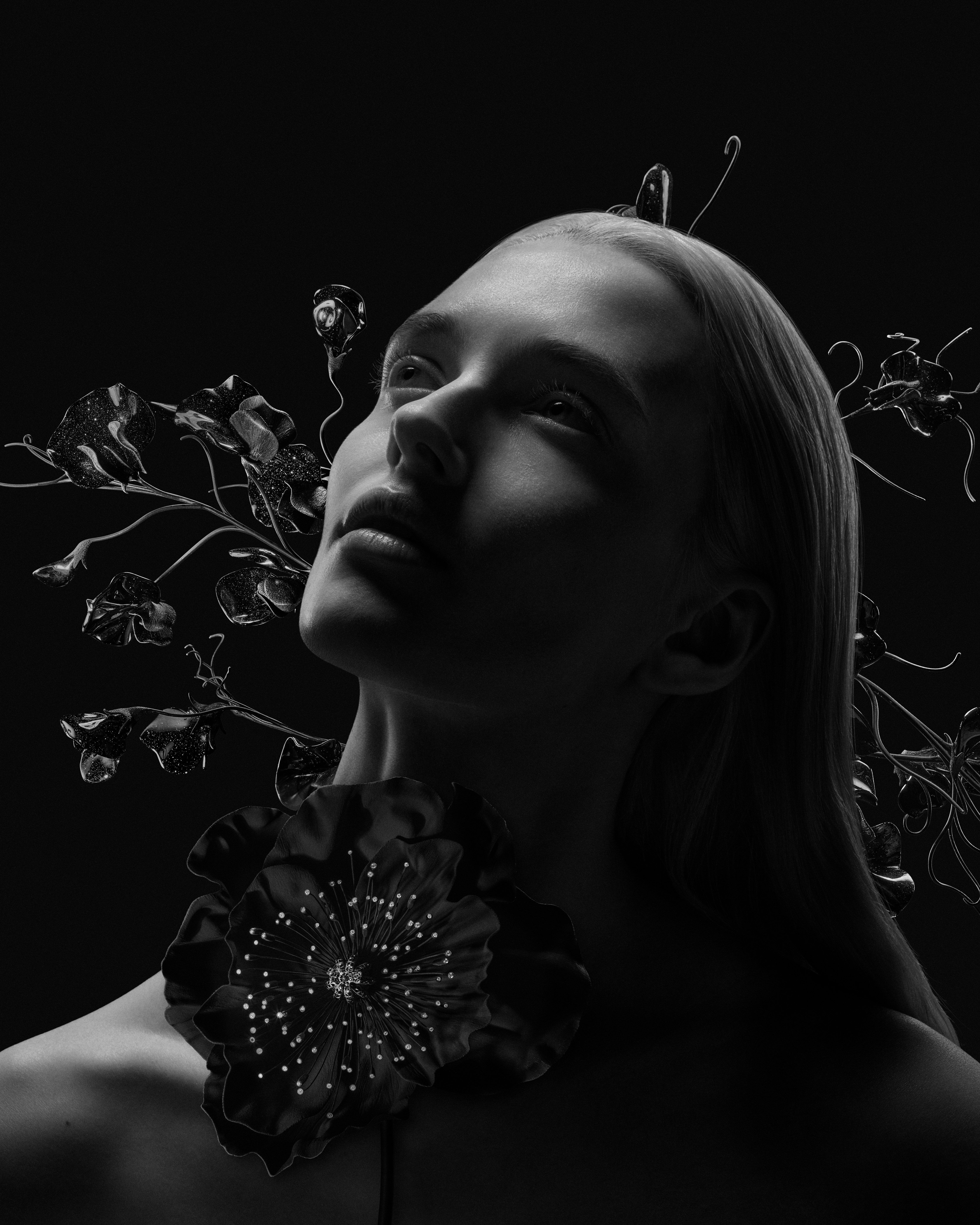 BOUCHERON Impermanence, featuring a poppy flower and sweet pea branches