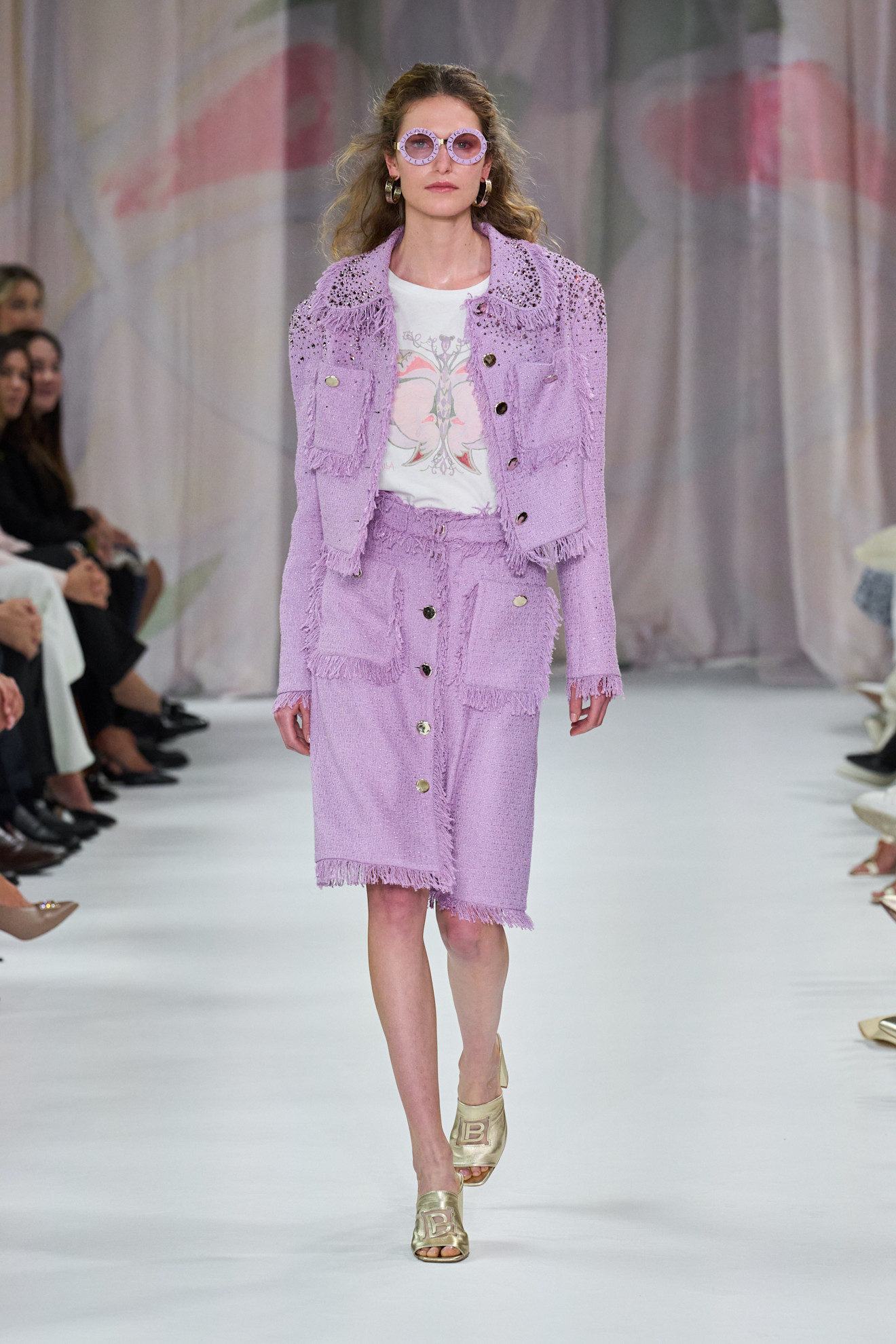 Biagiotti طقم باللون البنفسجي الفاتح من