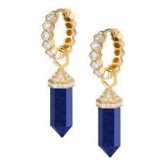 أقراط ساحرة من حجر اللازورد بتصميم من مجموعة شاكرا