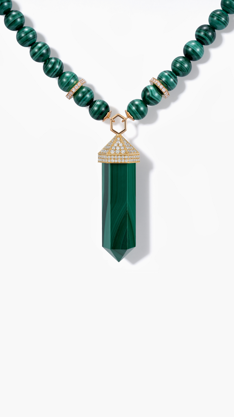 قلادة Chakra Malachite
