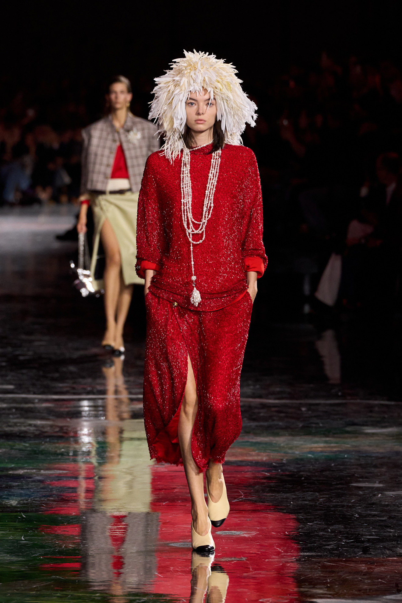 Chanel القماش البراق في فستان مميز من