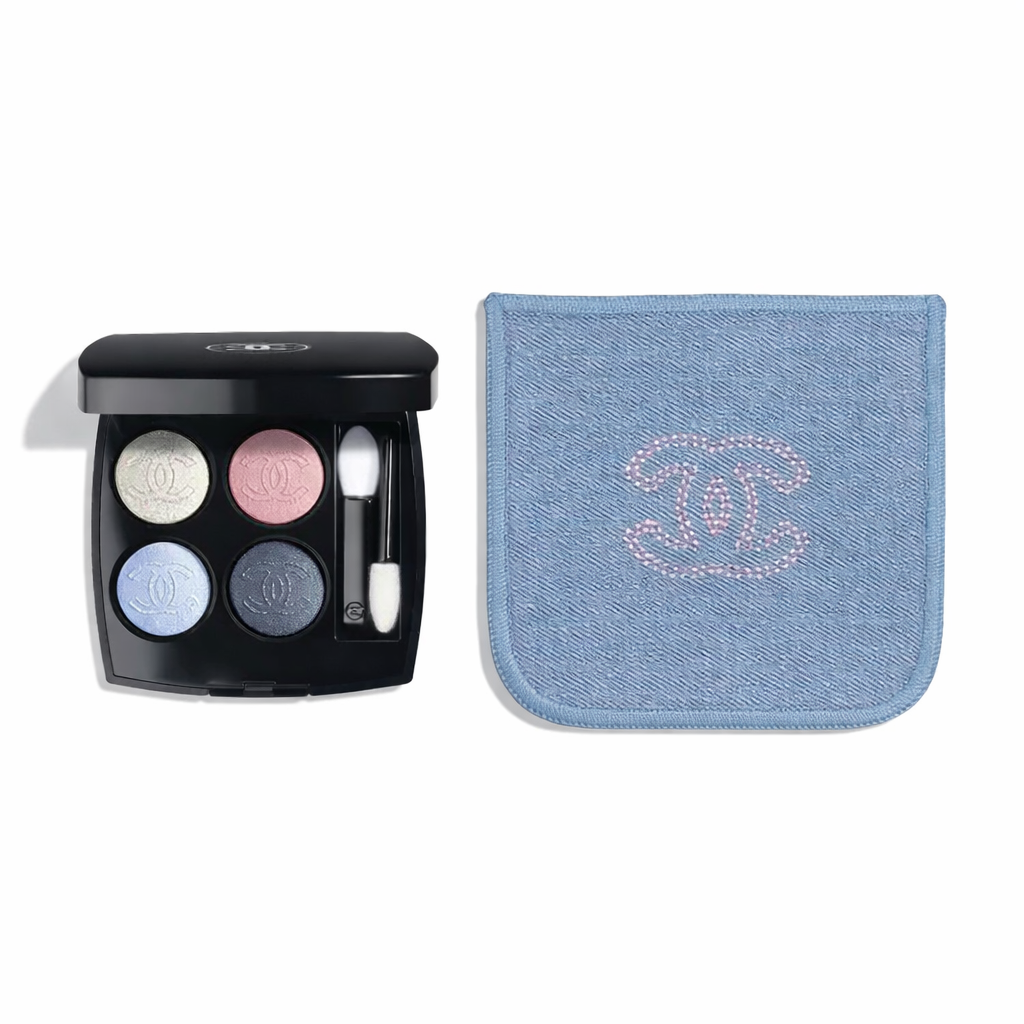 Chanel eyeshadow and denim pouch set