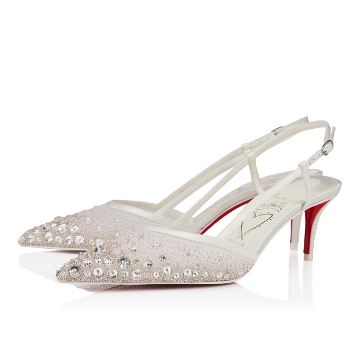 Christian Louboutin الأحذية الكلاسيكية البراقة للعروس من