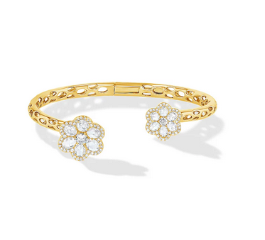 Double Flower Diamond Cuff من 64Facets