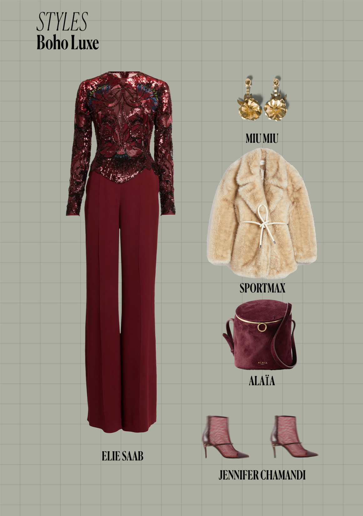 الجمبسوت البرغندي من "إيلي صعب"