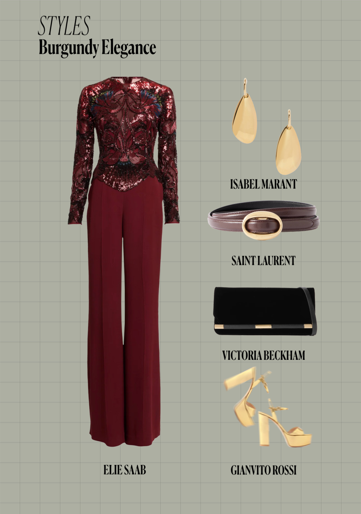 الجمبسوت البرغندي من "إيلي صعب"