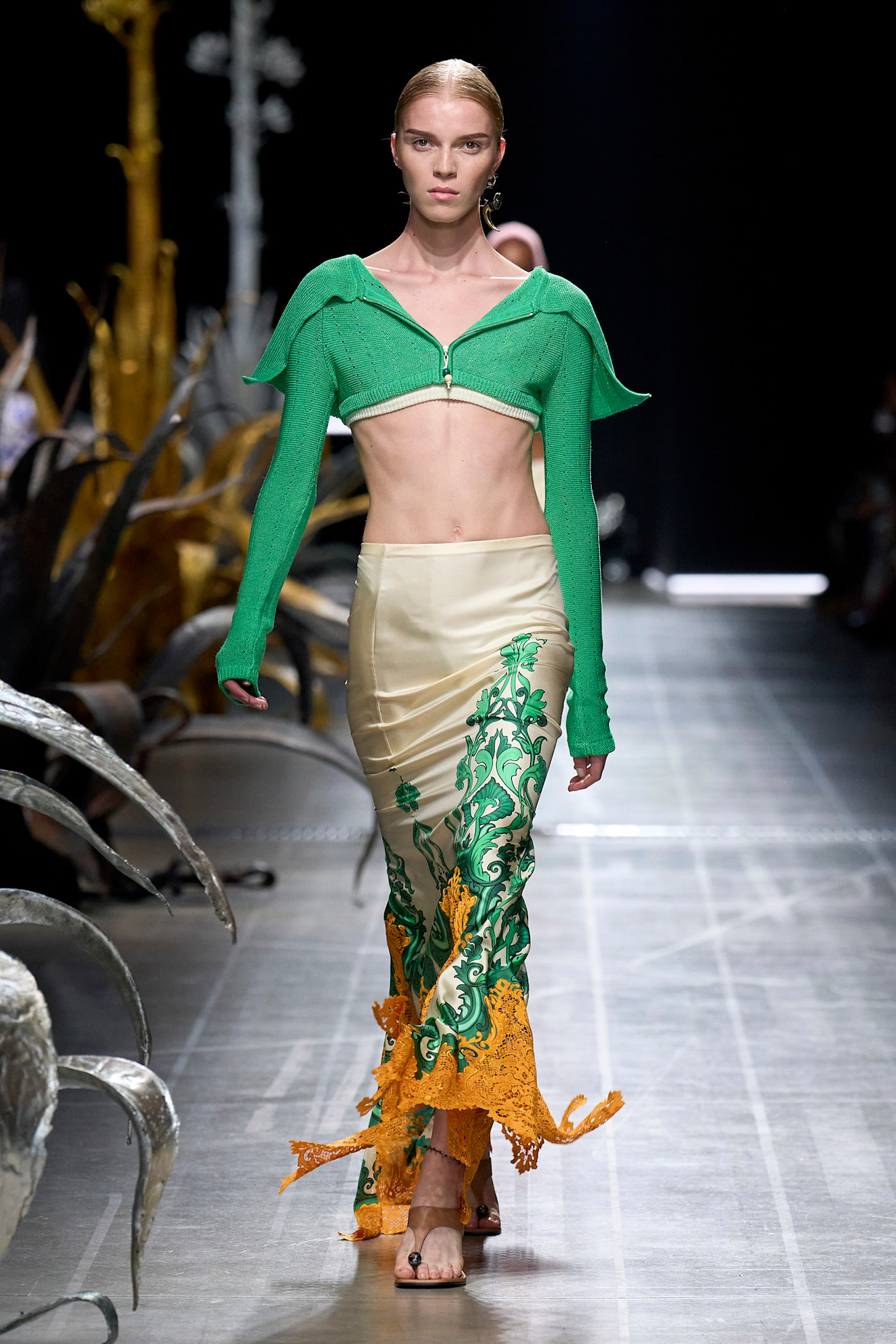 Etro تنورة بوهيمية طويلة من الساتان