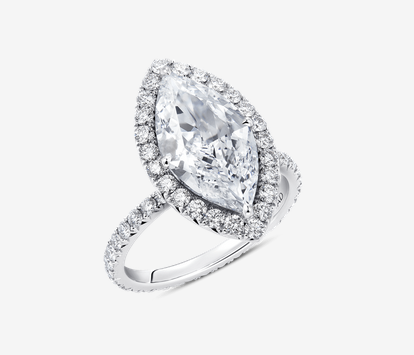 Evermore Marquise-Cut Diamond Halo Solitaire Ring