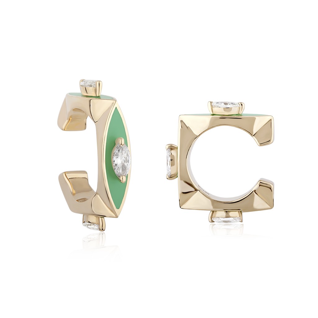 أقراط Eye Candy in Lime من سوزانا مارتينز Susana Martins