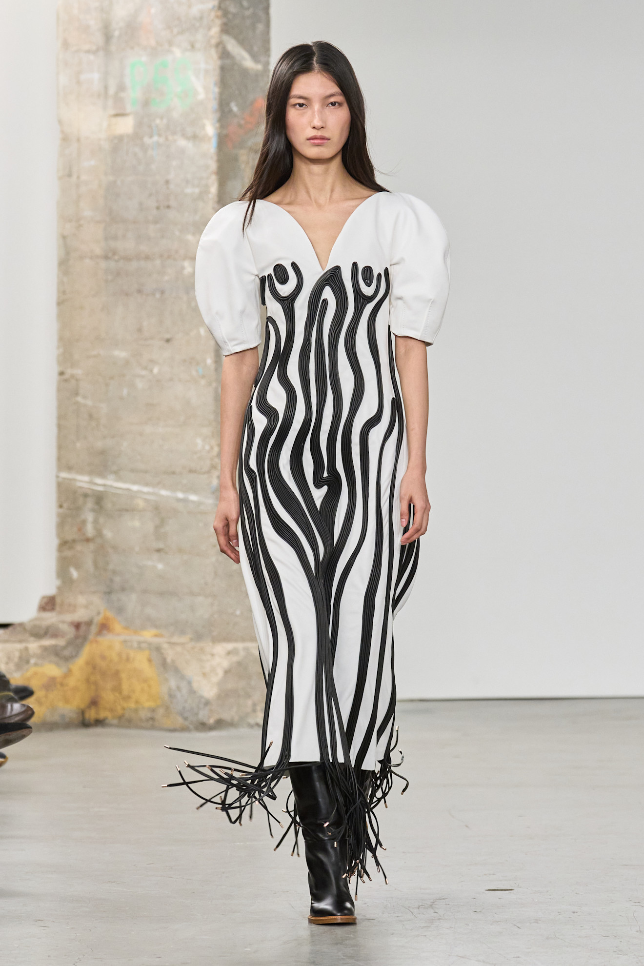 Gabriela Hearst تفصيل الشراشيب الناعمة تزين فساتين شتاء 2025