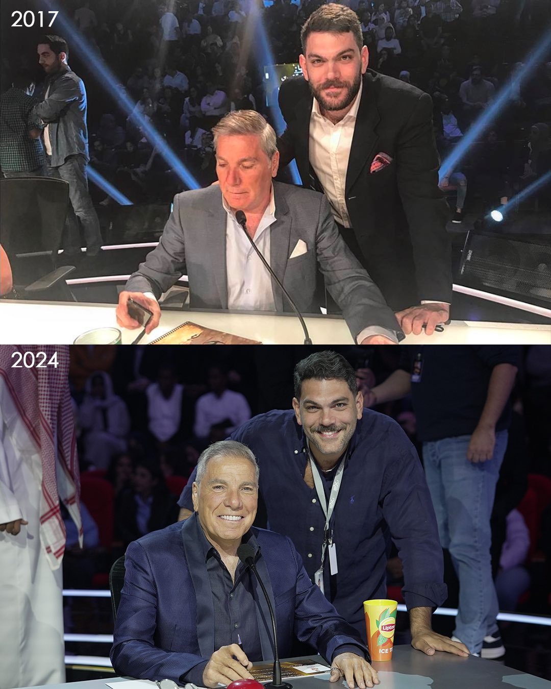 علي جابر مع ابنه