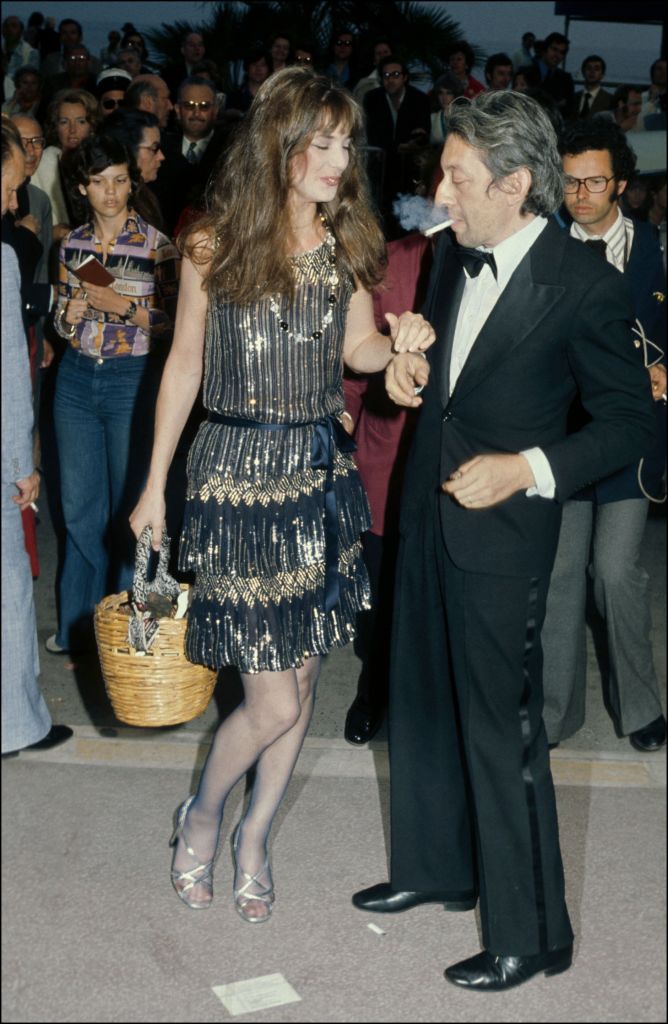 جين بيركين في مهرجان كان السينمائي، في 15 مايو 1974 (الصورة من Getty)
