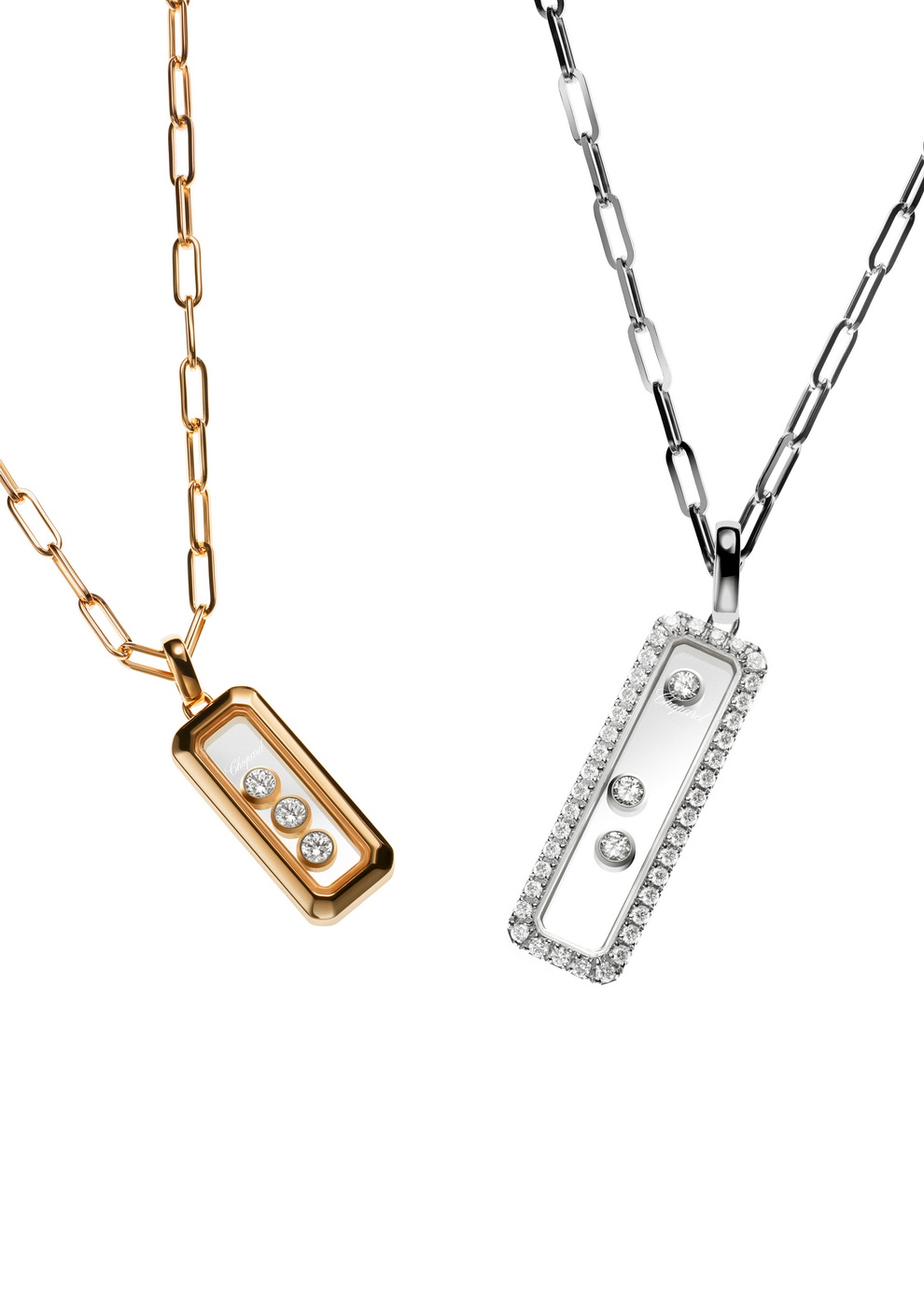 قلادات Happy Diamonds خطوط دقيقة، وروح متحررة