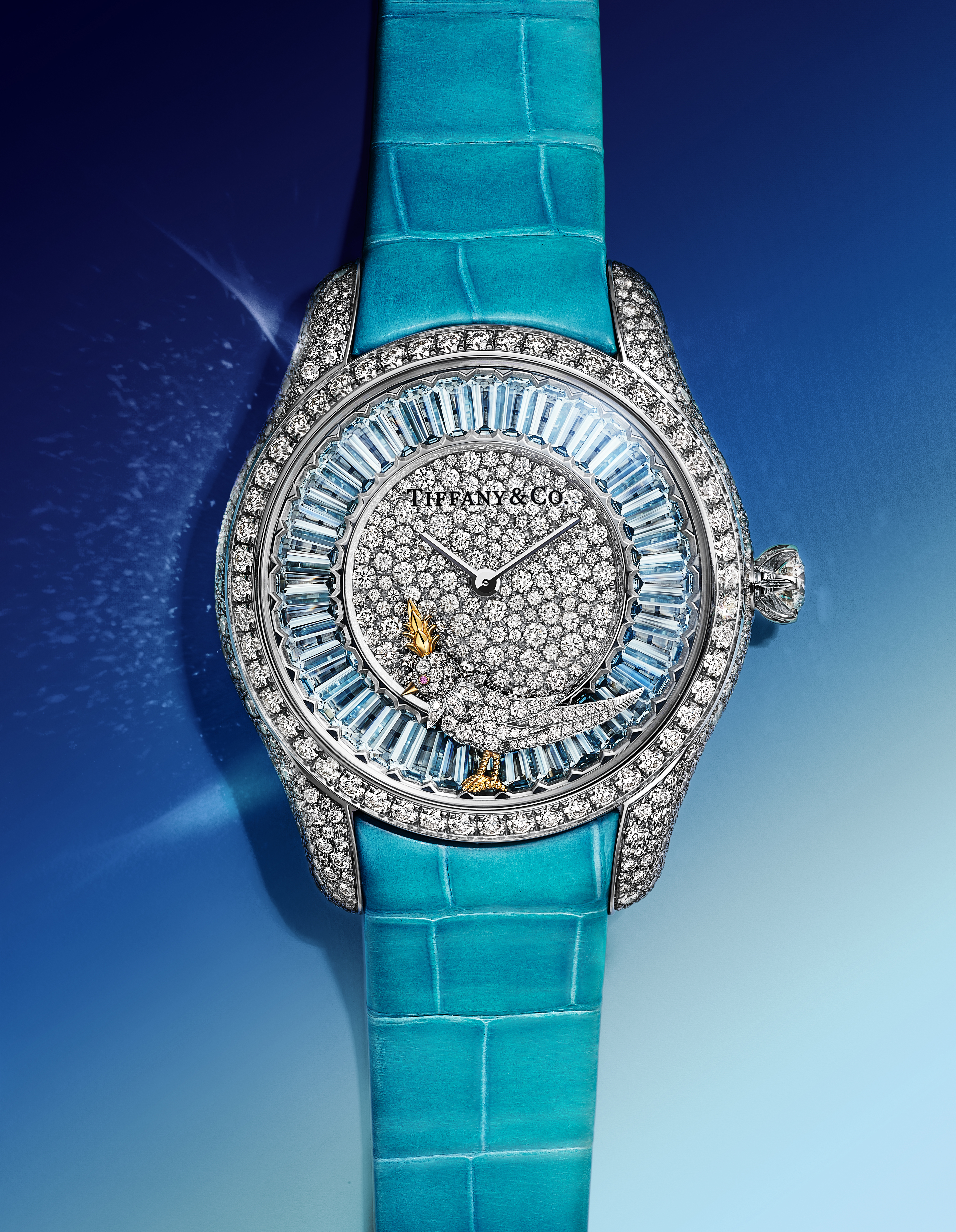 ساعة Jean Schlumberger من تيفاني Bird on a Rock Aquamarine 39 mm
