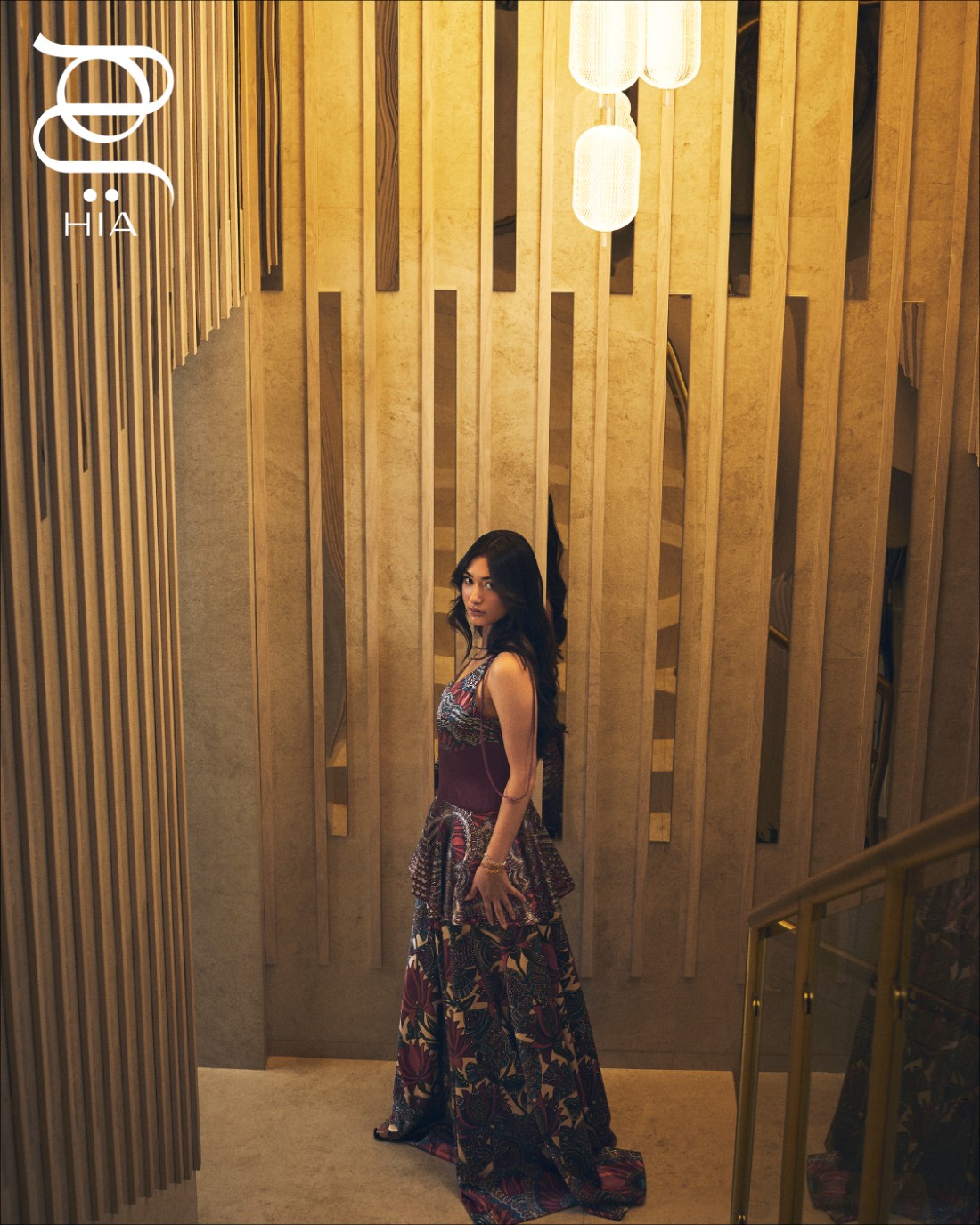 فستان طويل "كارنبيري سياك ساتان" Cranberry Silk Satin من مجموعة "سيان" SIYAAN من دار "ماروشيكا" Marushika