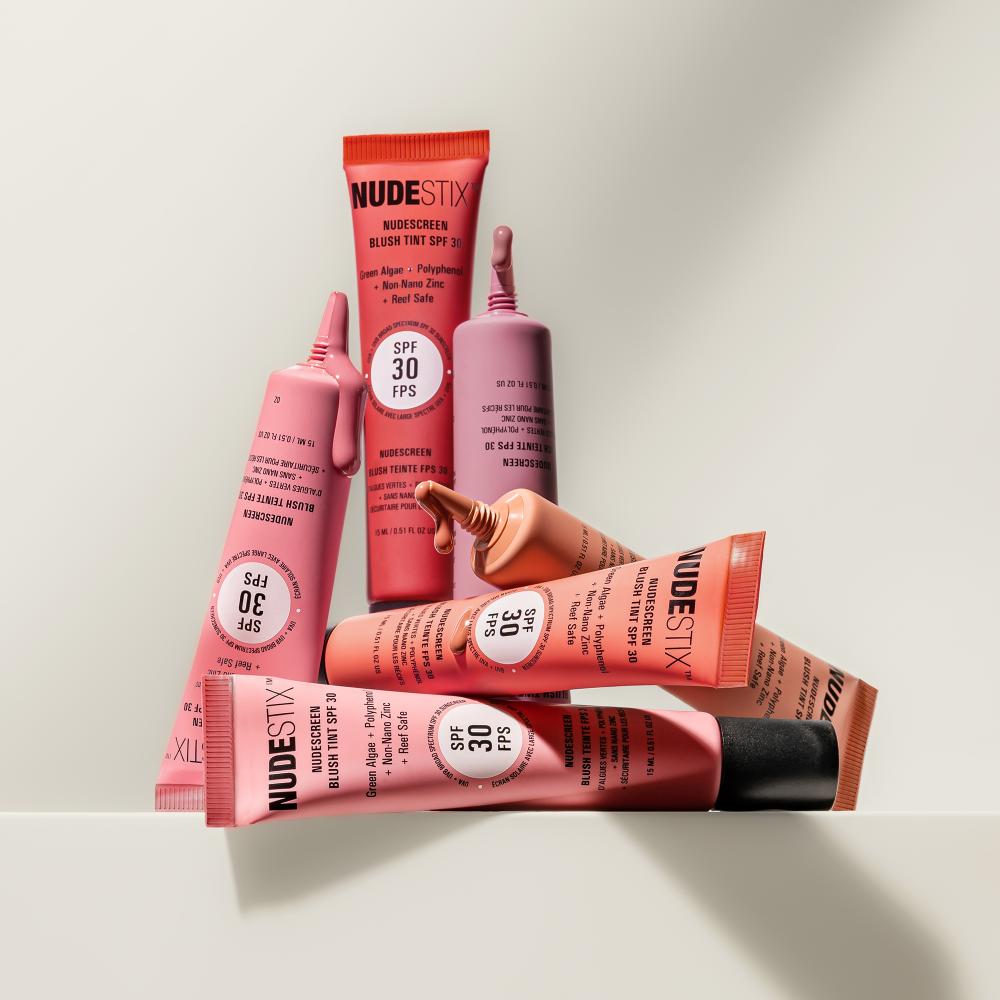 NUDESCREEN BLUSH TINT SPF .30 وهو تنت كامل للوجه متعدد الاستخدامات