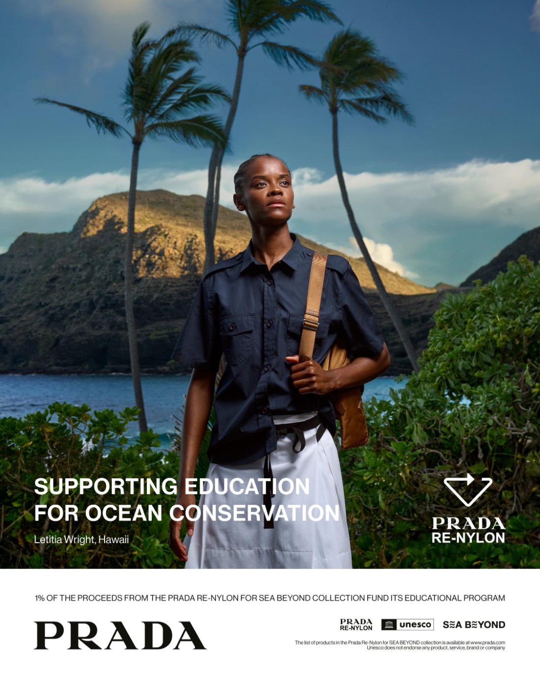 النجمة "ليتيسيا رايت" ‏Letitia Wright في حملة ‏PRADA RE-NYLON 2026‎