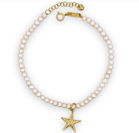 Pearl & Star Strand Bracelet  من Lynor