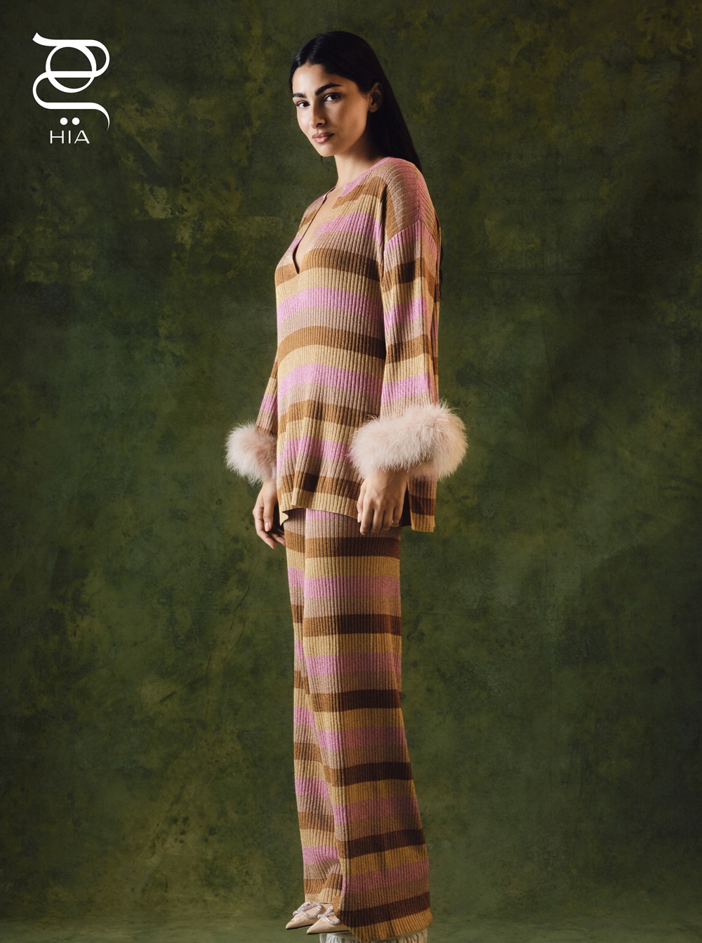 طقم متعدد الألوان من دار "فالنتينو" Valentino  