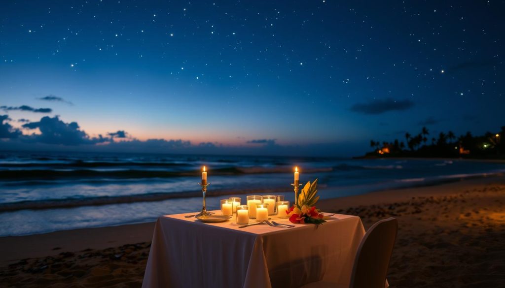 أمسية رومانسية في أحد مطاعم جزر البهاما
