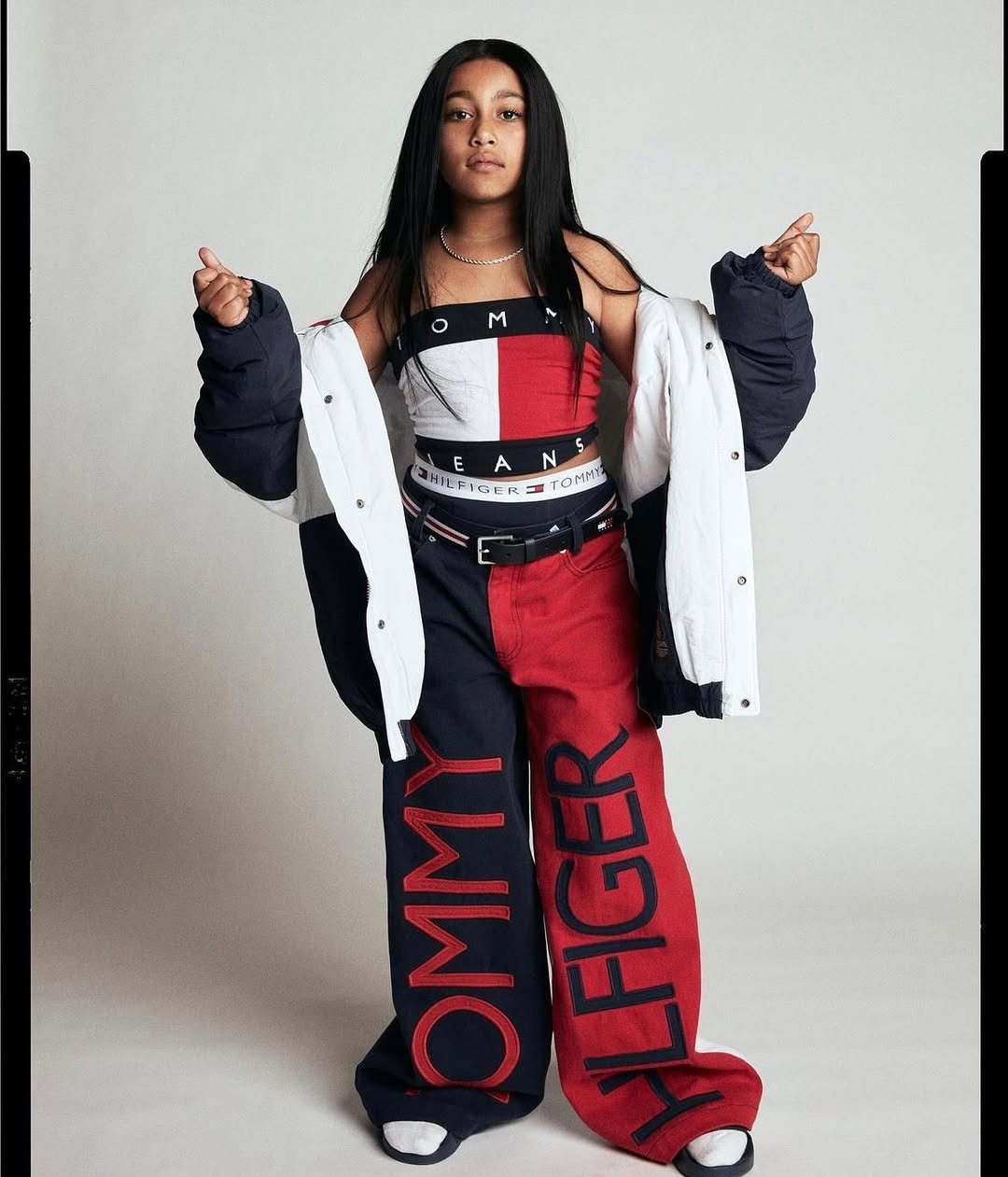 نورث بطقم من tommy hilfiger من بنطلون واسع وجاكيت أوفر سايز
