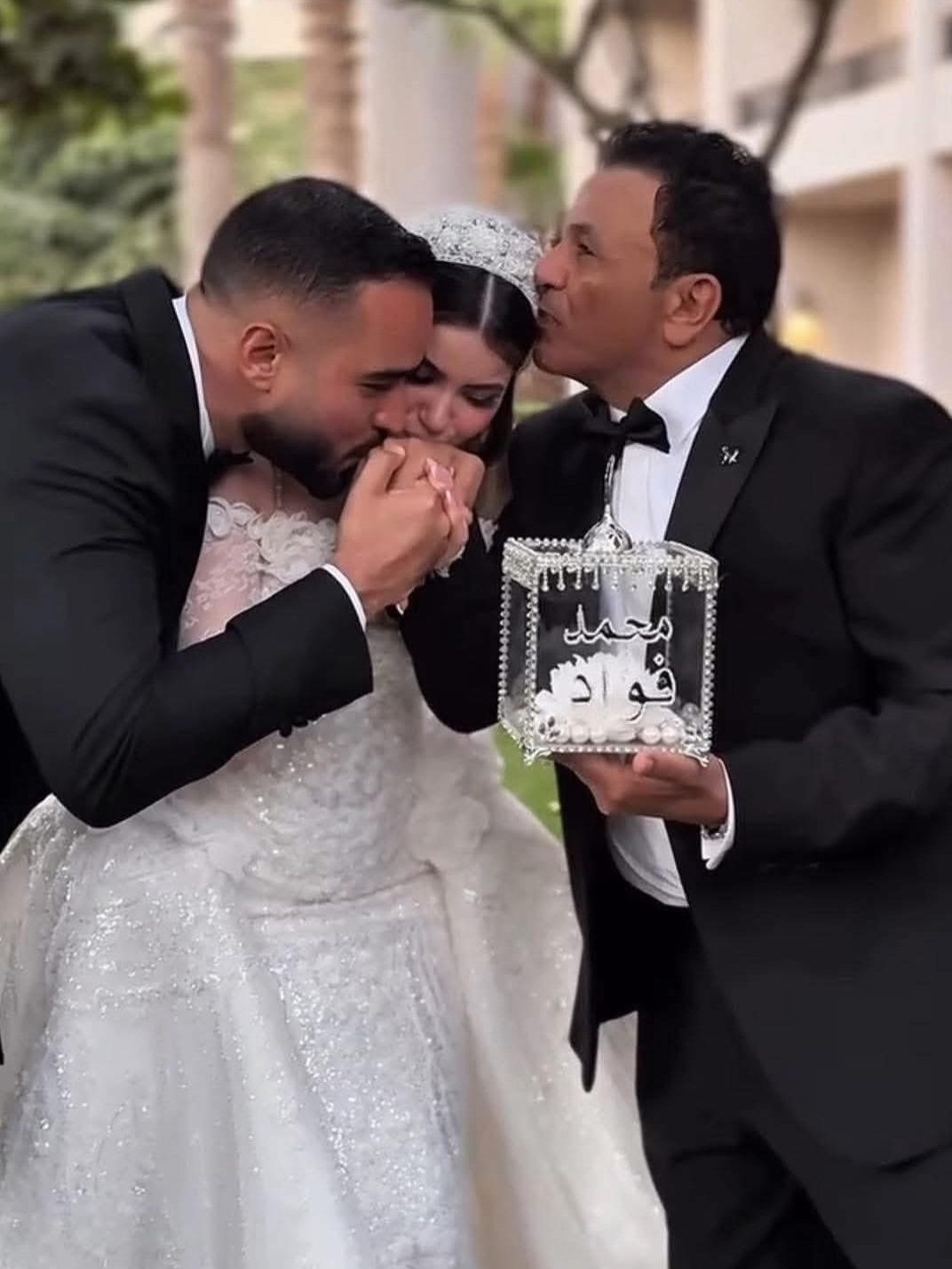 محمد فؤاد يحتفل بزفاف ابنته بسملة