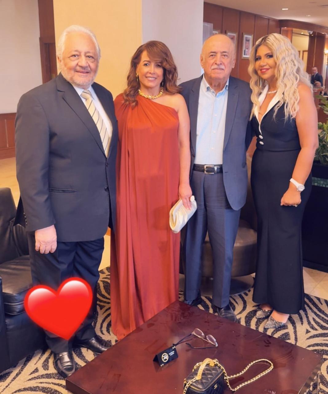 أسعد فضة، مع الإعلامية بوسي شلبي والممثل المصري خالد زكي