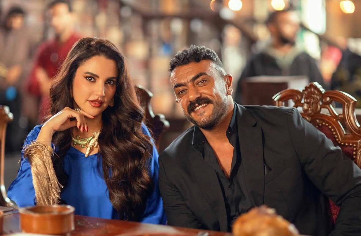 درة وأحمد العوضي من كواليس مسلسل "علي كلاي"