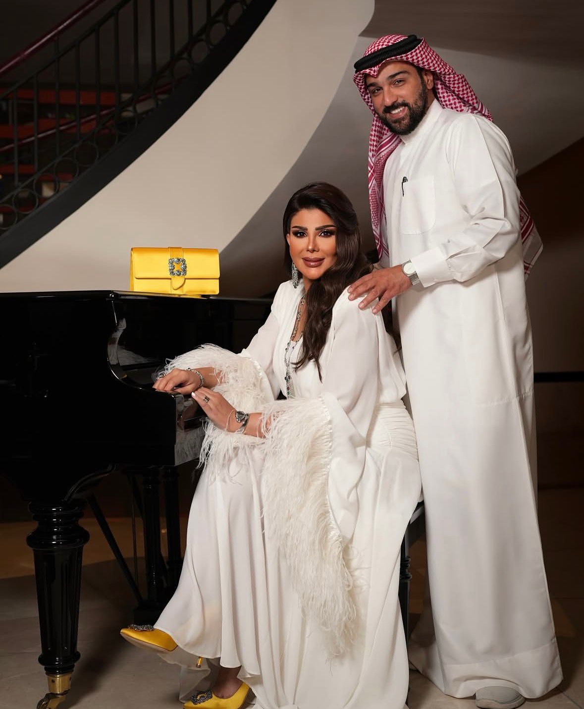 إلهام الفضالة وزوجها