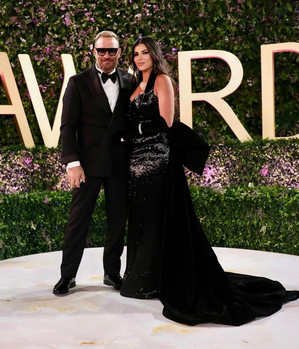 ماجد المصري وزوجته من حفل "Joy Awards"