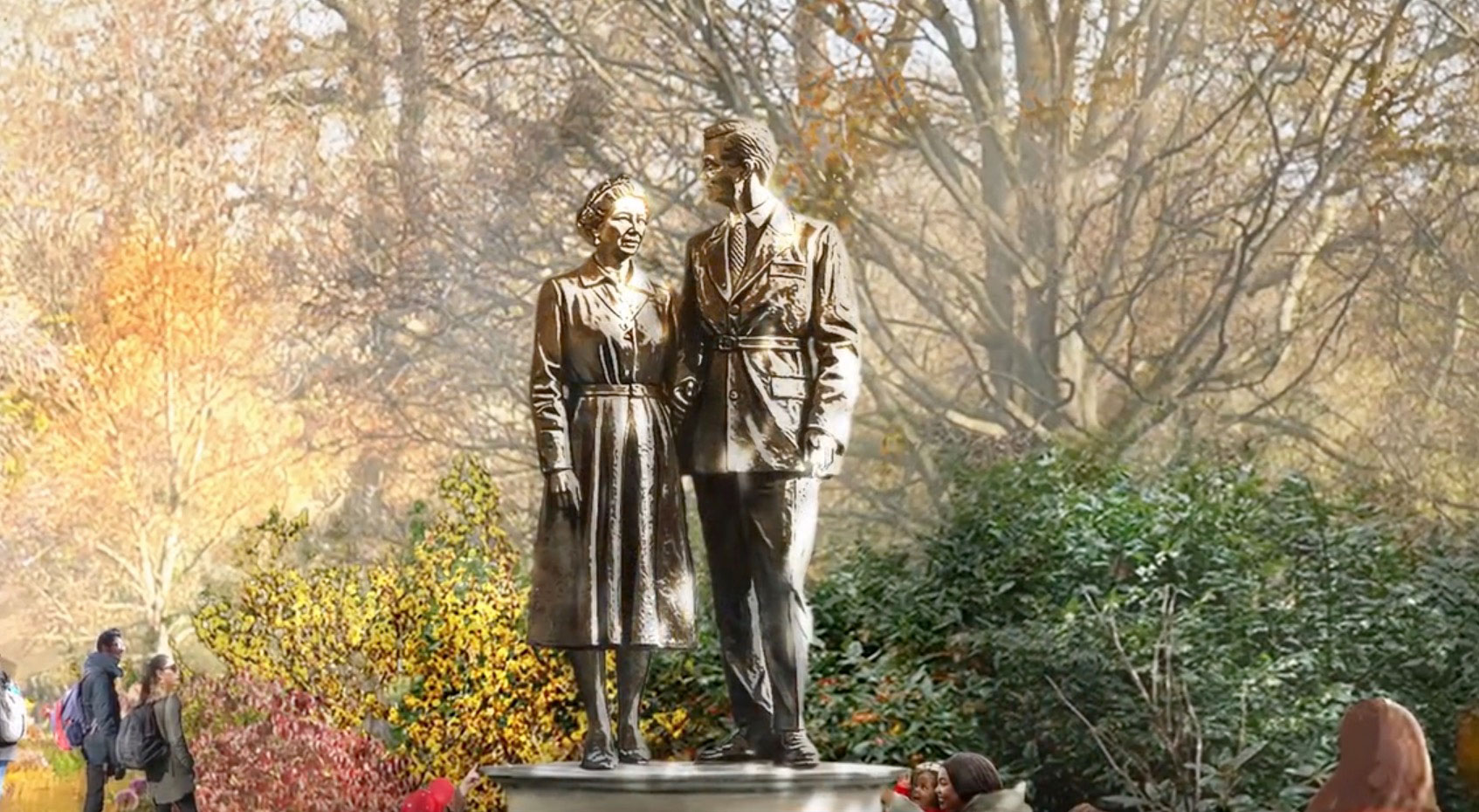 النصب التذكاري الوطني الذي سيخلد ذكرى الملكة الراحلة إليزابيث الثانية وزوجها 