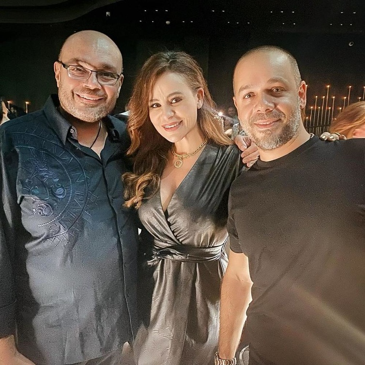 وليد مصطفى مع كارول سماحة وميشال فاضل
